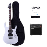 Glarry 170 Type Electric Guitar w/ 20W Amplifier - White
